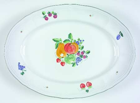 Fancy Fruits 16" Oval Serving Platter