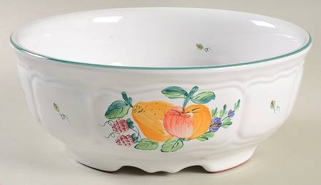 Fancy Fruits 8" Round Vegetable Bowl