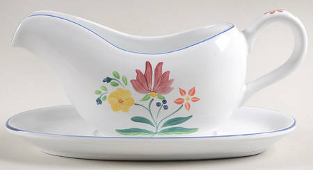 Herend Bouquet Gravy Boat & Underplate