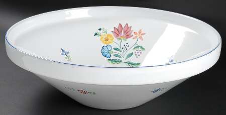 Herend Bouquet 14" Large Salad Serving Bowl