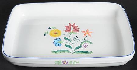 Herend Bouquet 13"  Rectangular Baker
