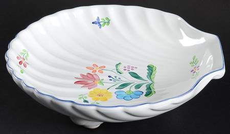 Herend Bouquet Large Shell Shaped Dish