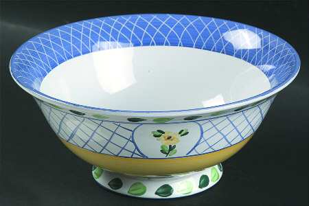 Lattice Hill 8" Footed Bowl
