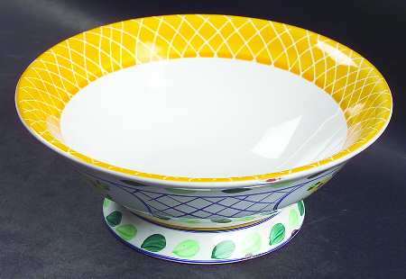 Lattice Hill 6" Footed Bowl