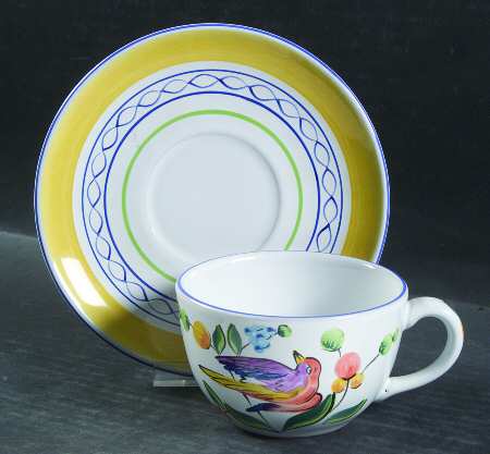 Morning Song Flat Cup & Saucer Set