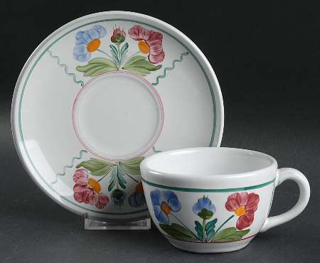 Newport Flat Cup & Saucer Set