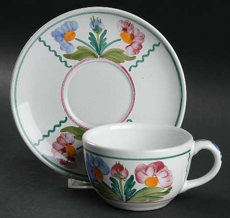 Newport Flat Cup & Saucer Set