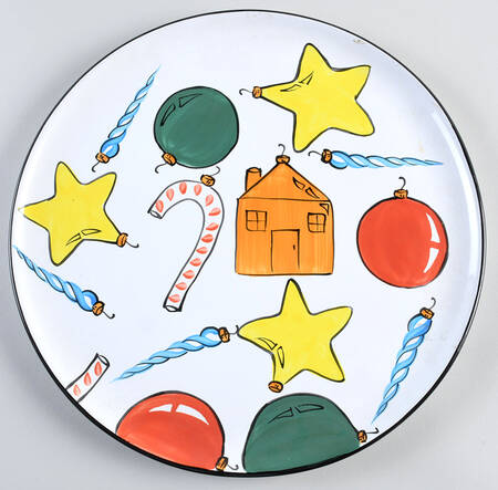 Old Fashioned Christmas 12" Chop Plate (Round Platter)