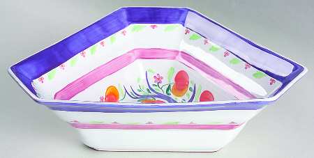 Peach Tree Triangular Vegetable Bowl
