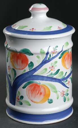 Peach Tree Large Canister & Lid