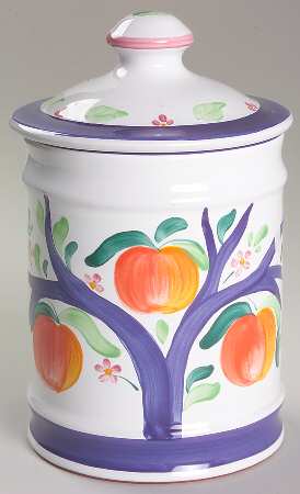 Peach Tree Medium Canister & Lid