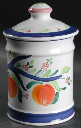 Peach Tree Small Canister & Lid