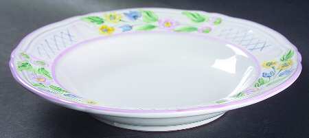 Trellis Large Rim Soup Bowl