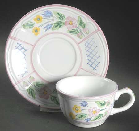 Trellis Flat Cup & Saucer Set