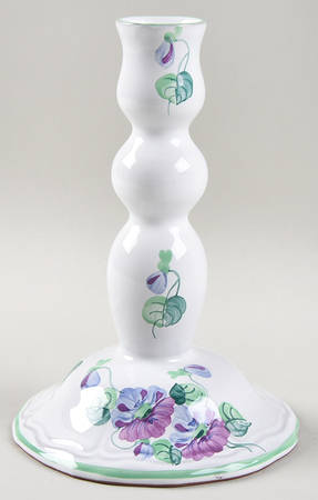 Violets 8" Tall Candlestick