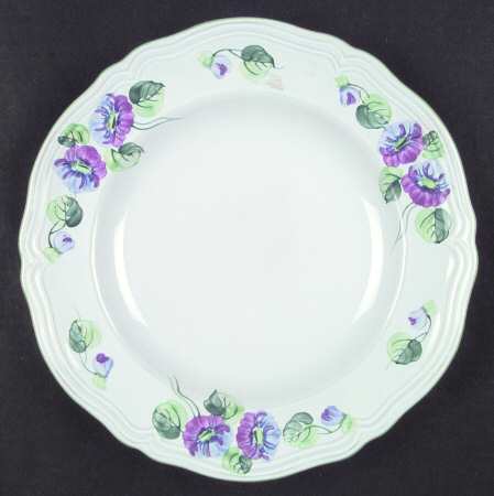 Violets Large Rim Soup Bowl