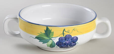 Village Vineyard Flat Cream Soup Bowl
