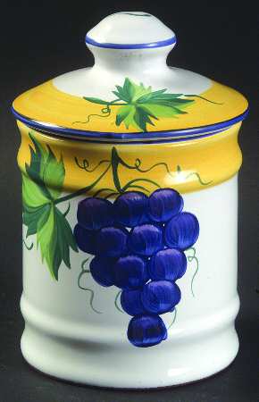 Village Vineyard 3" Storage Jar & Lid