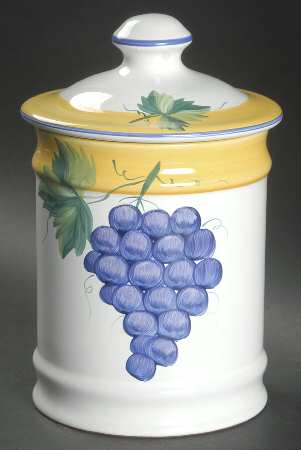 Village Vineyard Medium Canister & Lid