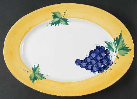 Village Vineyard 16" Oval Serving Platter