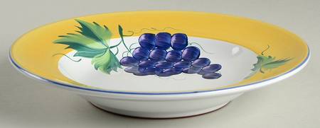 Village Vineyard Large Rim Soup Bowl