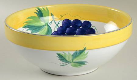 Village Vineyard 9" Round Vegetable Bowl