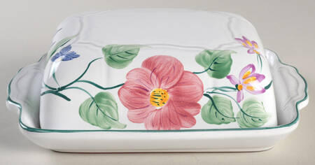 Wildflower Rectangular Covered Butter