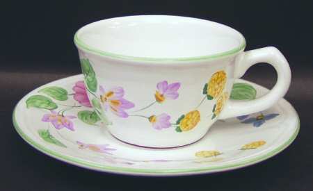 Wildflower Flat Cup & Saucer Set