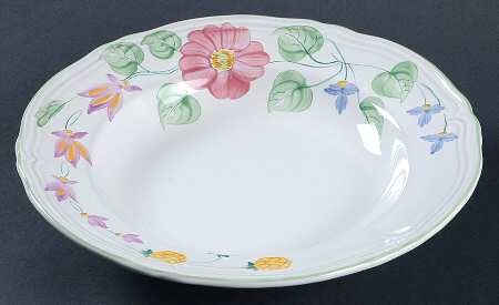 Wildflower Large Rim Soup Bowl