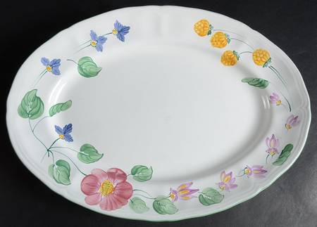 Wildflower 16" Oval Serving Platter