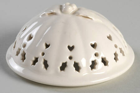 Creamware Pierced Lid for Potpourri Jar