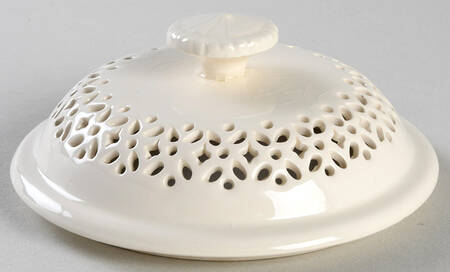 Creamware Pierced Lid for Butter Tub