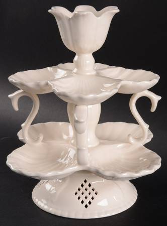 Creamware Pierced Tulip Centerpiece