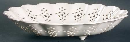 Creamware Pierced Pierced Oval Dish
