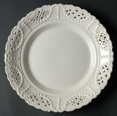 Creamware Pierced Fruit Dish Plate