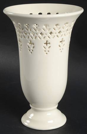 Creamware Pierced 9" Pierced Vase