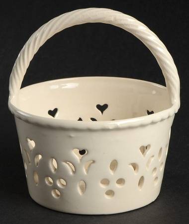 Creamware Pierced Small Pierced Basket