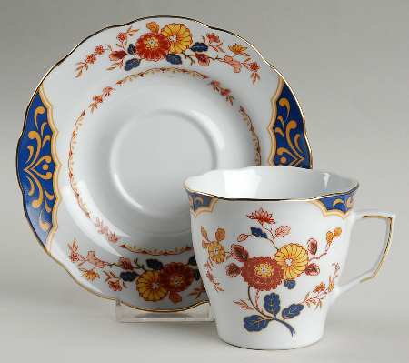 Canton Fair Flat Cup & Saucer Set