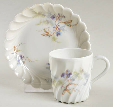Schleiger 1026-3 Flat Demitasse Cup & Saucer Set by Haviland