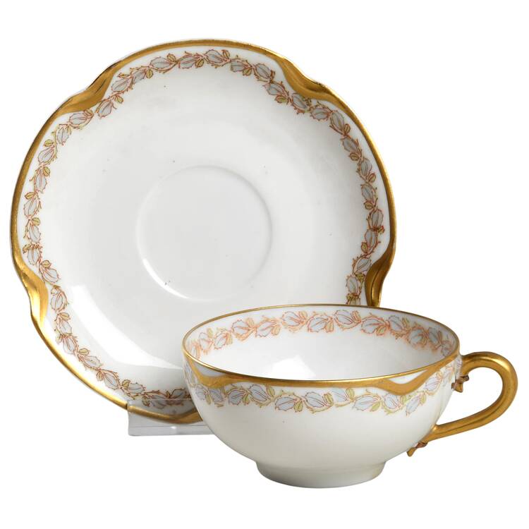 Schleiger 988 Flat Demitasse Cup & Saucer Set