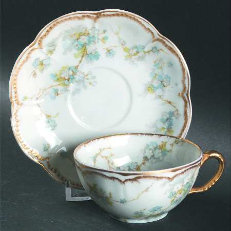 Schleiger 248p Flat Demitasse Cup & Saucer Set