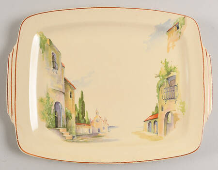 J213 11" Oval Serving Platter by Homer Laughlin 