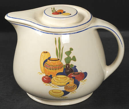 Mexicana (Eggshell Nautilus, Blue Band) Pitcher
