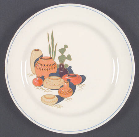 Mexicana (Eggshell Nautilus, Blue Band) by Homer Laughlin 