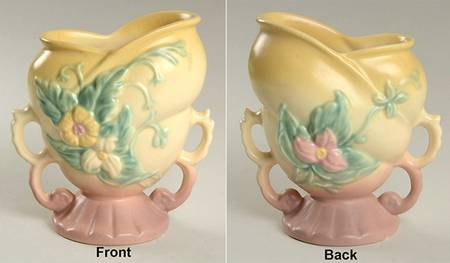 Wild Flower Yellow Rose 6" Handled Vase