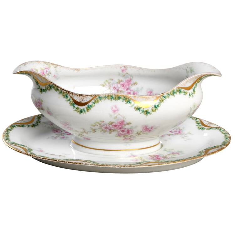 Schleiger 1173-2 Gravy Boat with Attached Underplate