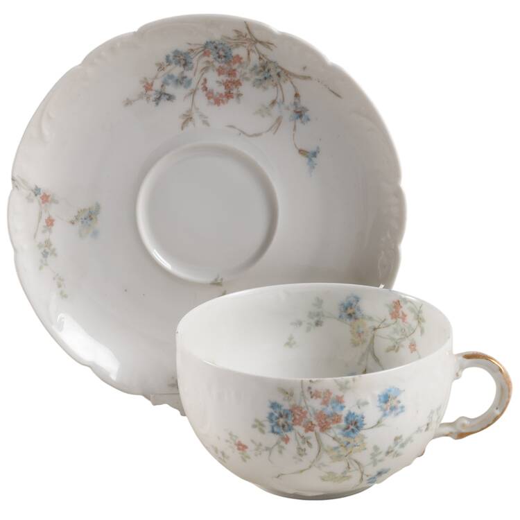 Schleiger 1018b Flat Cup & Saucer Set