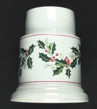Season's Greetings Hurricane Lamp No Globe