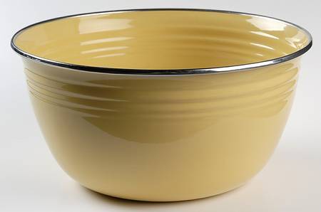 Fiesta Yellow (Intro 1987) 9" Metal Mixing Bowl & Plastic Lid