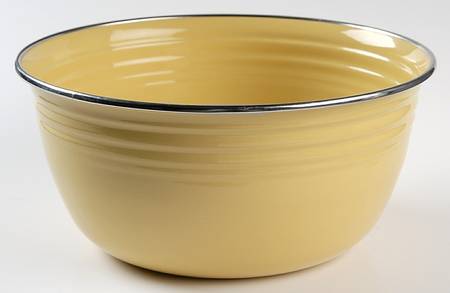 Fiesta Yellow (Intro 1987) 8" Metal Mixing Bowl & Plastic Lid